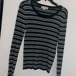 NWOT Black and white striped sweater